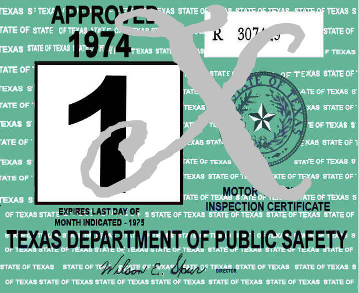 (image for) 1974 Texas Inspection Sticker